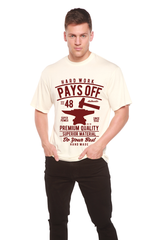 Hard Work Pays Men's Bamboo Viscose/Organic Cotton Short Sleeve Graphic T-Shirt