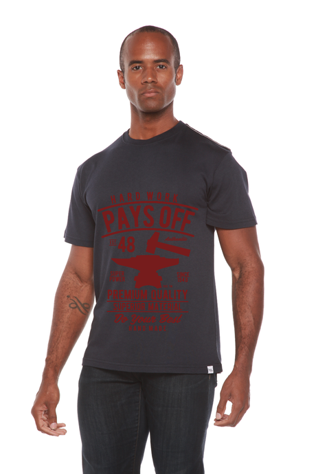 Hard Work Pays Men's Bamboo Viscose/Organic Cotton Short Sleeve Graphic T-Shirt