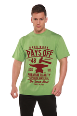 Hard Work Pays Men's Bamboo Viscose/Organic Cotton Short Sleeve Graphic T-Shirt