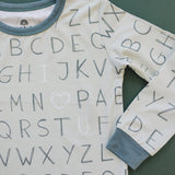 I <3 U ABC 2pc Bamboo Pajamas *Size 5 Left