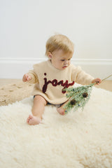 Joy Hand Embroidered Christmas Sweater