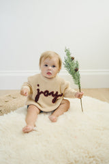 Joy Hand Embroidered Christmas Sweater