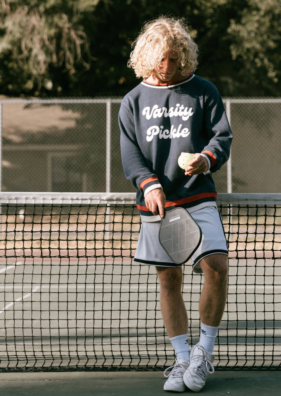 The Oversized Vintage Varsity Pickleball Sweatshirt (Unisex)