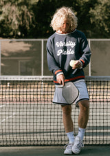 The Oversized Vintage Varsity Pickleball Sweatshirt (Unisex)