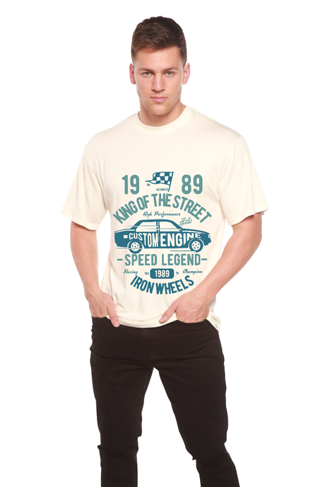 King Of The Street Men's Bamboo Viscose/Organic Cotton Short Sleeve Graphic T-Shirt