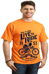 Live To Ride Men's Bamboo Viscose/Organic Cotton Short Sleeve Graphic T-Shirt
