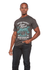 Long Beach Men's Bamboo Viscose/Organic Cotton Short Sleeve Graphic T-Shirt