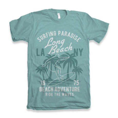 Long Beach Men's Bamboo Viscose/Organic Cotton Short Sleeve Graphic T-Shirt