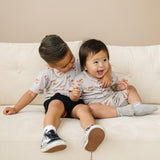Mama Tattoo Hearts Bamboo Henley Romper