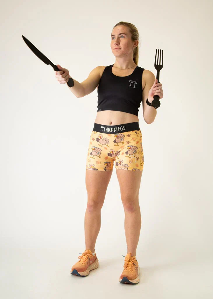 Women's Pardoned Turkeys 3" 2-Pocket Compression Shorts