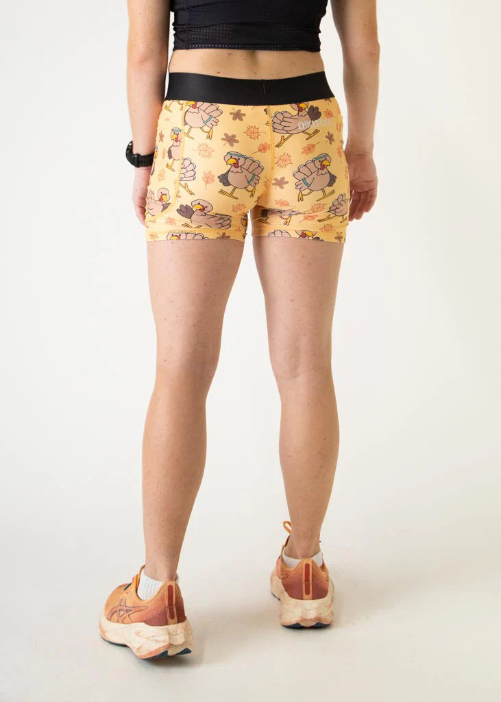Women's Pardoned Turkeys 3" 2-Pocket Compression Shorts