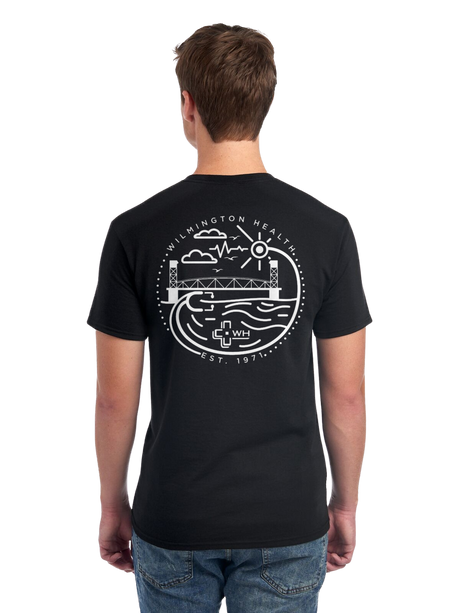 WH Nublend Physician Tee - Black w/ White