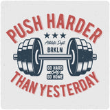 Push Harder Men's Bamboo Viscose/Organic Cotton Short Sleeve Graphic T-Shirt