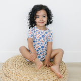 Red White & Blooms 2pc Bamboo Pajamas *see size notes