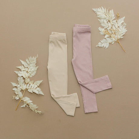 Cozy Ribbed Bamboo Leggings for Kids - Multiple Colors