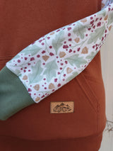 Women's Rust Acorn Floral Hoodie
