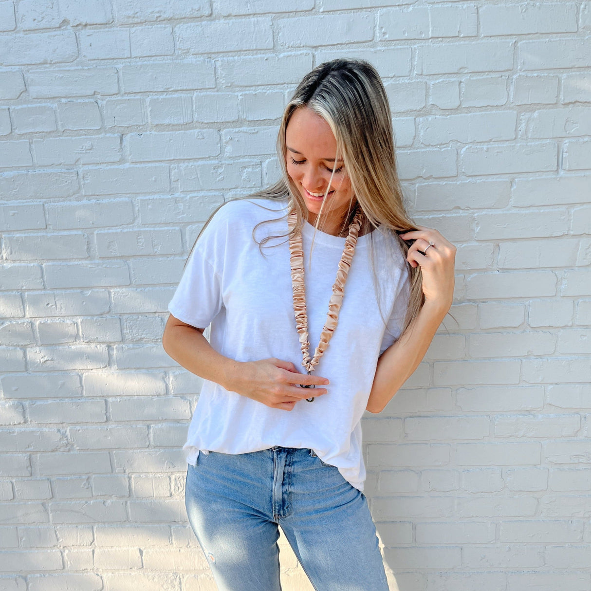 Tan Lanyard