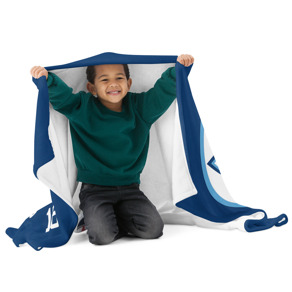 Hoggard Vikings Football Plush Fleece Blanket — Custom Name + Team Number