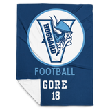 Hoggard Vikings Football Plush Fleece Blanket — Custom Name + Team Number