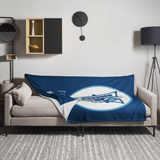 Hoggard Vikings Football Plush Fleece Blanket — Custom Name + Team Number