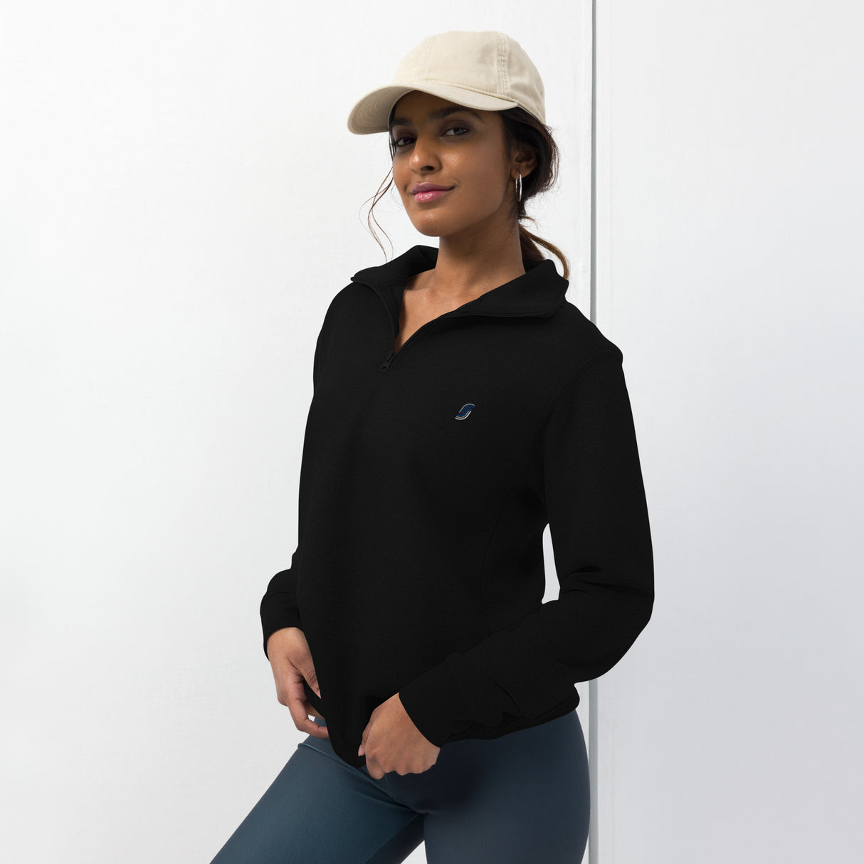 Embroidered Fleece Pullover