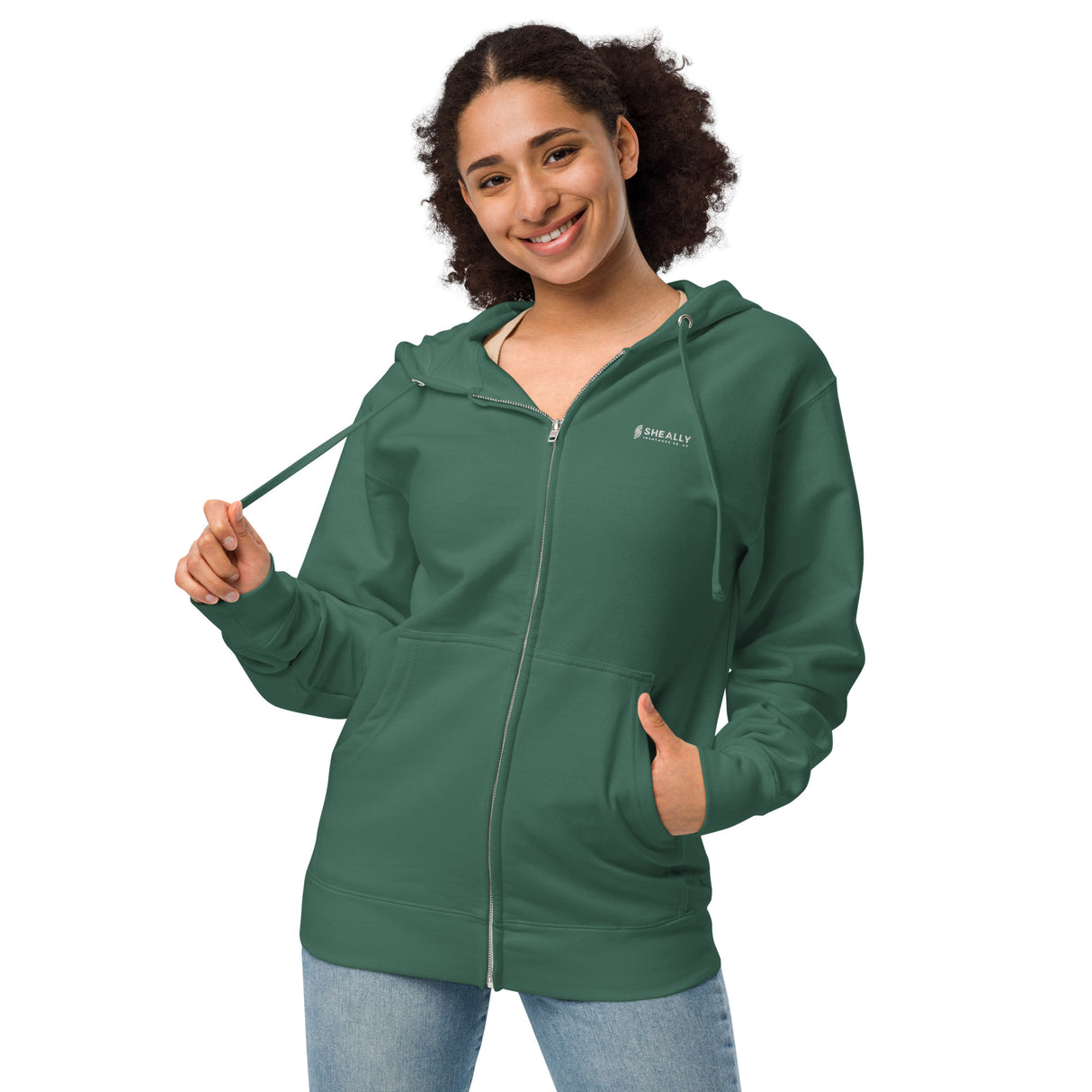 Unisex Fleece Zip Up Hoodie