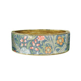 William Morris Golden Lily Fine Art Hinged Cuff Gold Bangle Bracelet