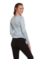 Clearance Women's Scoop Neck 100% Bamboo Viscose Long Sleeve Shirt