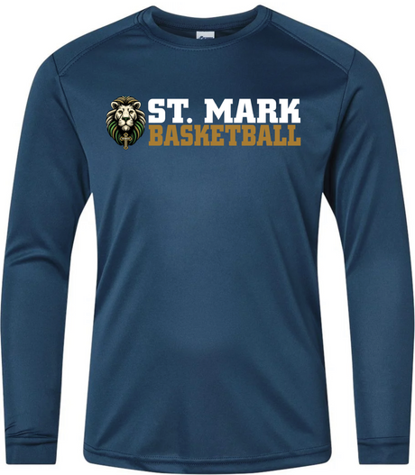 St. Mark Catholic Basketball L/S Performance Tee w/ UPF 50+